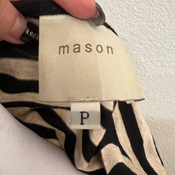 Mason Striped Black and Cream mini Dress - Picture 4 of 6